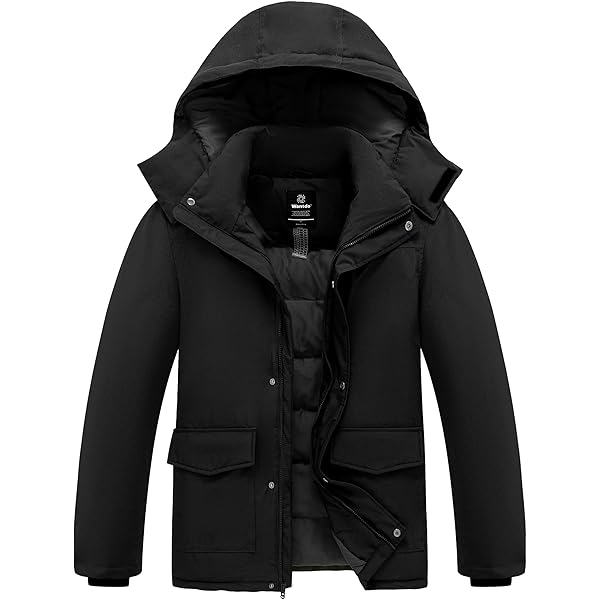 wantdo Men's Winter Coats Sherpa Military Parka Jacket Anorak